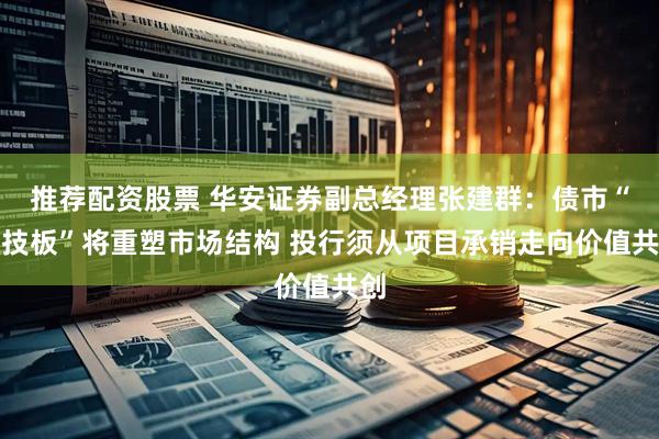 推荐配资股票 华安证券副总经理张建群：债市“科技板”将重塑市场结构 投行须从项目承销走向价值共创