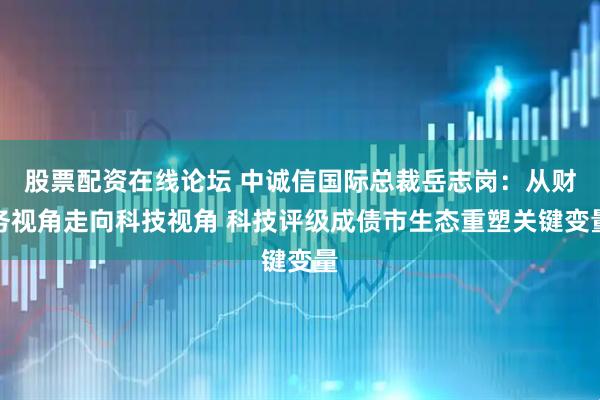 股票配资在线论坛 中诚信国际总裁岳志岗：从财务视角走向科技视角 科技评级成债市生态重塑关键变量