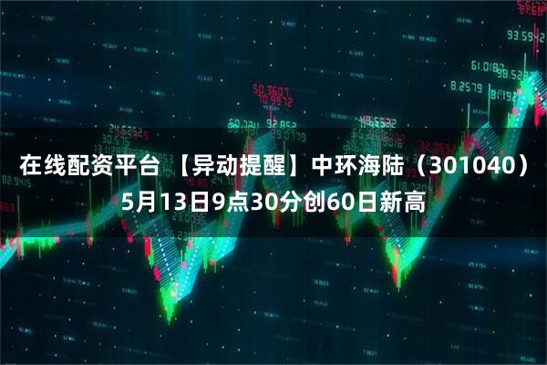 在线配资平台 【异动提醒】中环海陆（301040）5月13日9点30分创60日新高