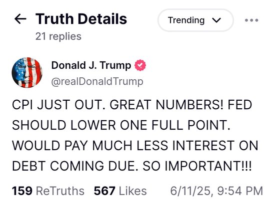 配资平台软件 特朗普：CPI数据强劲 美联储应该降息100个基点