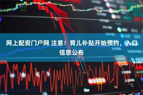 网上配资门户网 注意！育儿补贴开始预约，入口信息公布
